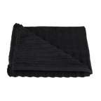 Black Ribbed Bath Towel