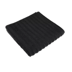 Black Ribbed Bath Towel