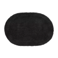 Black Oval Tufted Bath Mat