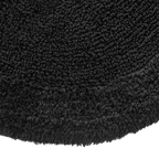 Black Oval Tufted Bath Mat