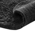 Black Oval Tufted Bath Mat