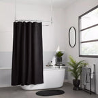 Black Oval Tufted Bath Mat