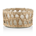 Candle in Glass and Rattan Pot