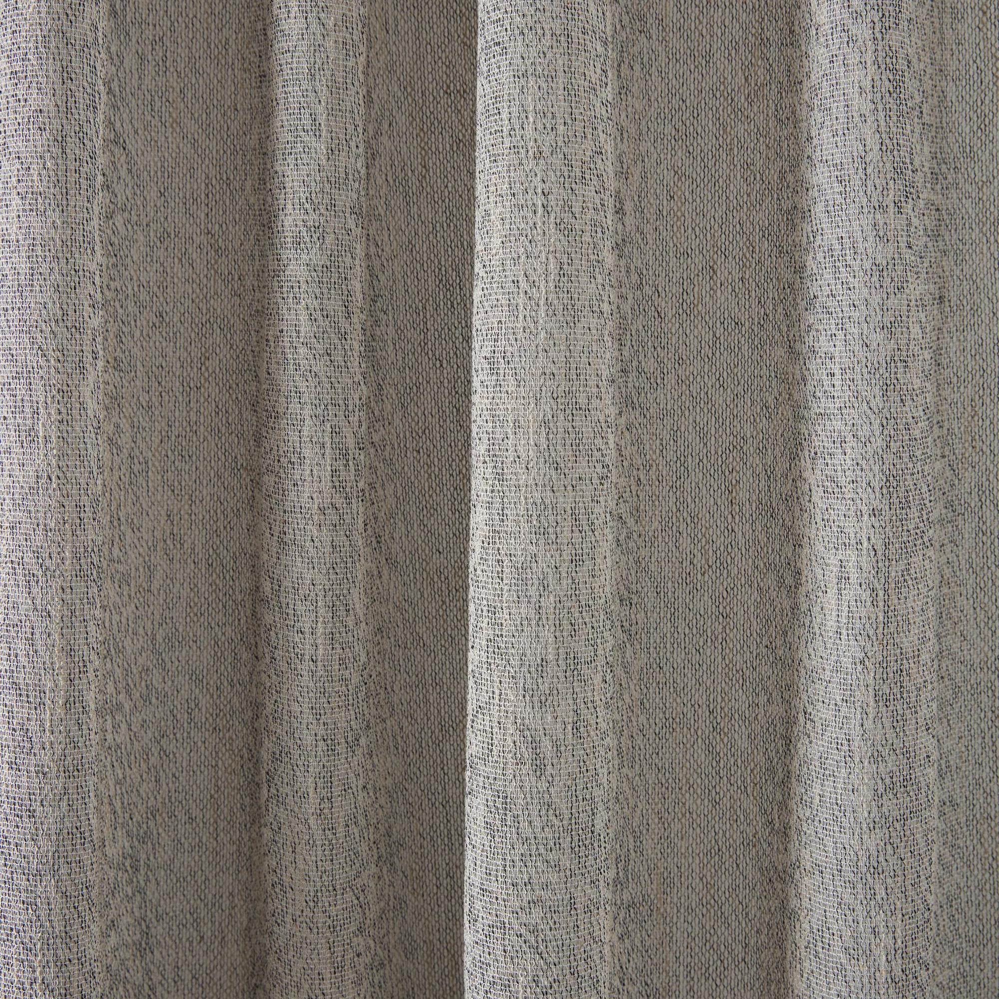 Grey Eneca Back-Tab/Rod-Pocket Curtain