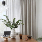 Grey Eneca Back-Tab/Rod-Pocket Curtain