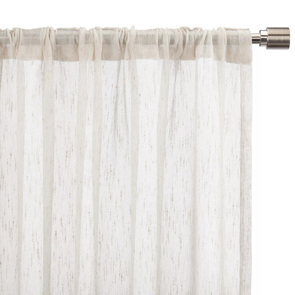 Cream Eneca Back-Tab/Rod-Pocket Curtain