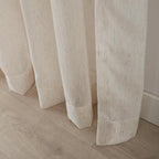 Cream Eneca Back-Tab/Rod-Pocket Curtain