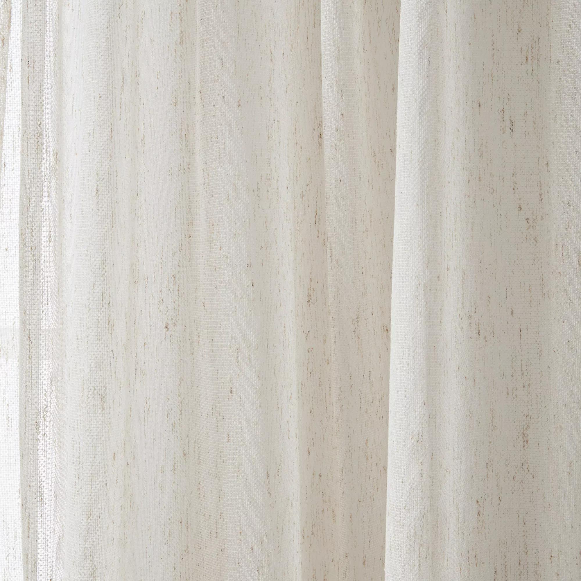 Cream Eneca Back-Tab/Rod-Pocket Curtain