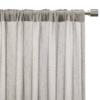 Grey Eneca Back-Tab/Rod-Pocket Curtain