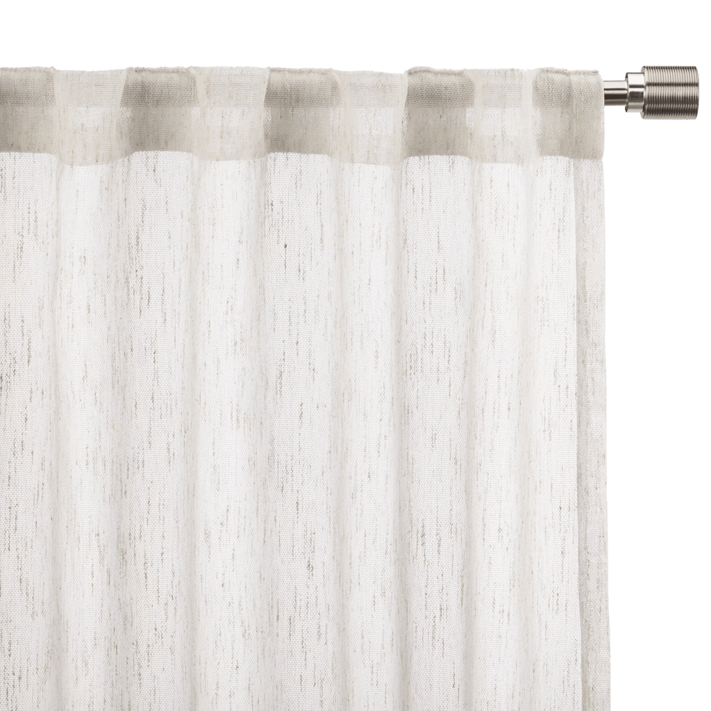 Cream Eneca Back-Tab/Rod-Pocket Curtain