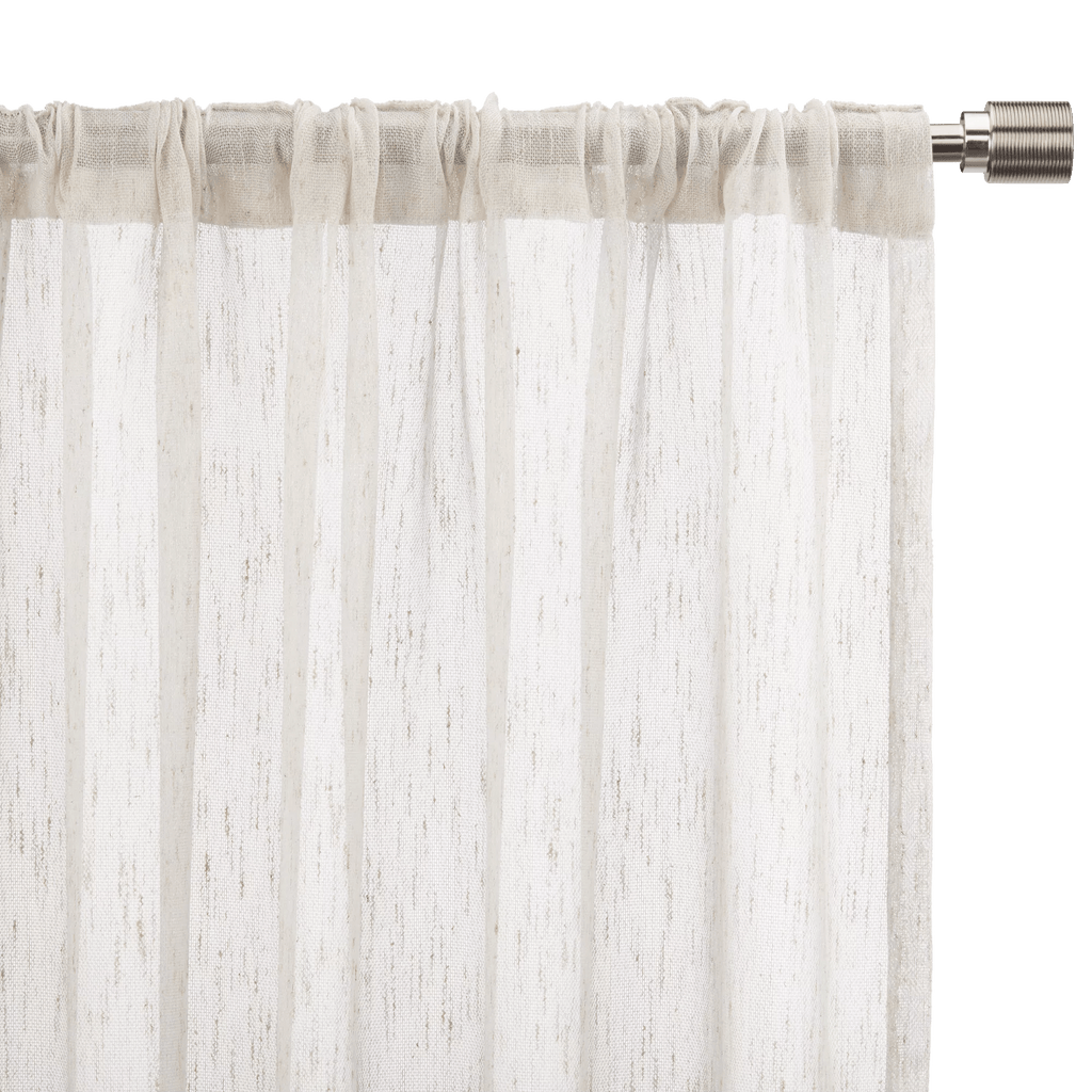 Cream Eneca Back-Tab/Rod-Pocket Curtain