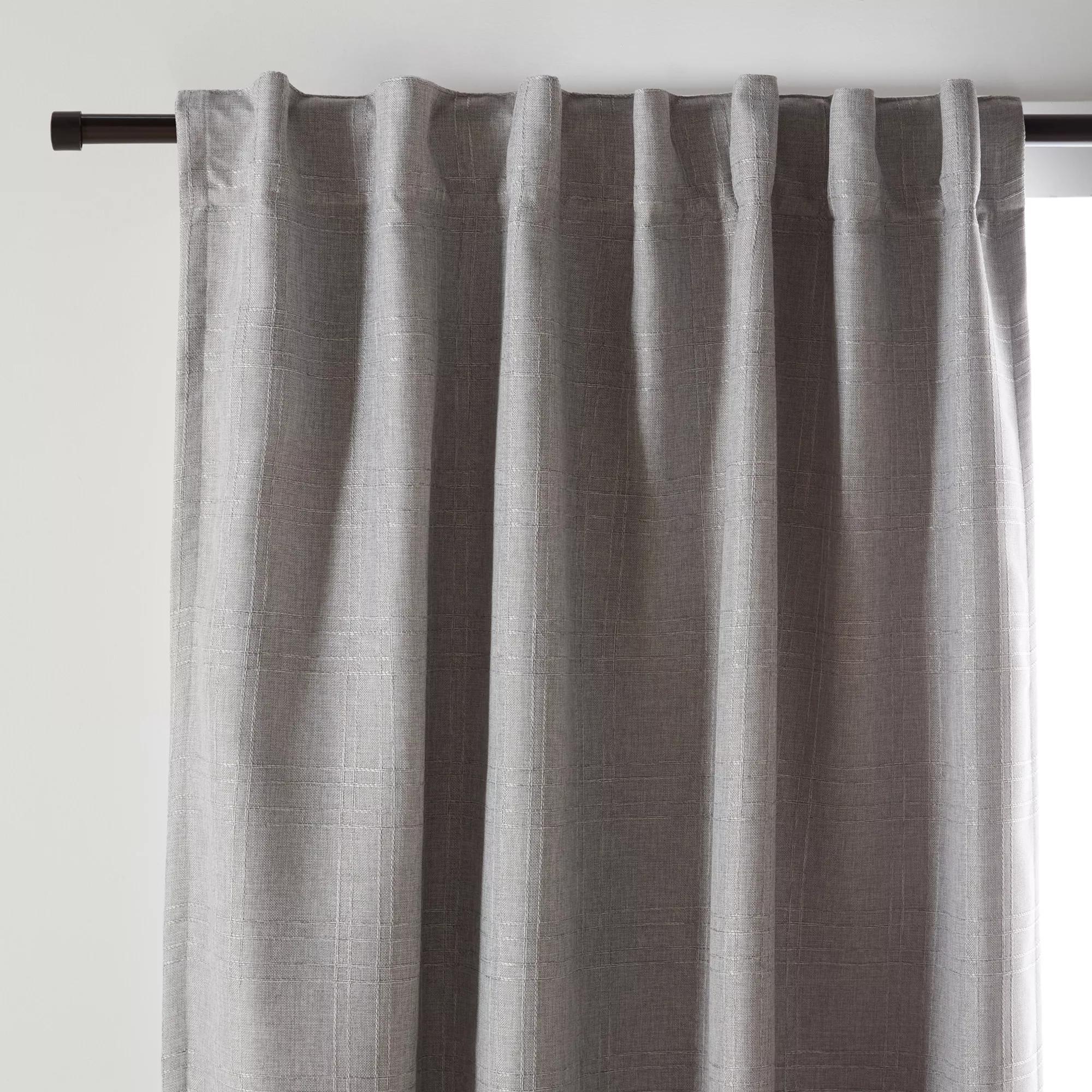 Grey Mullins Blackout Back-Tab Curtain