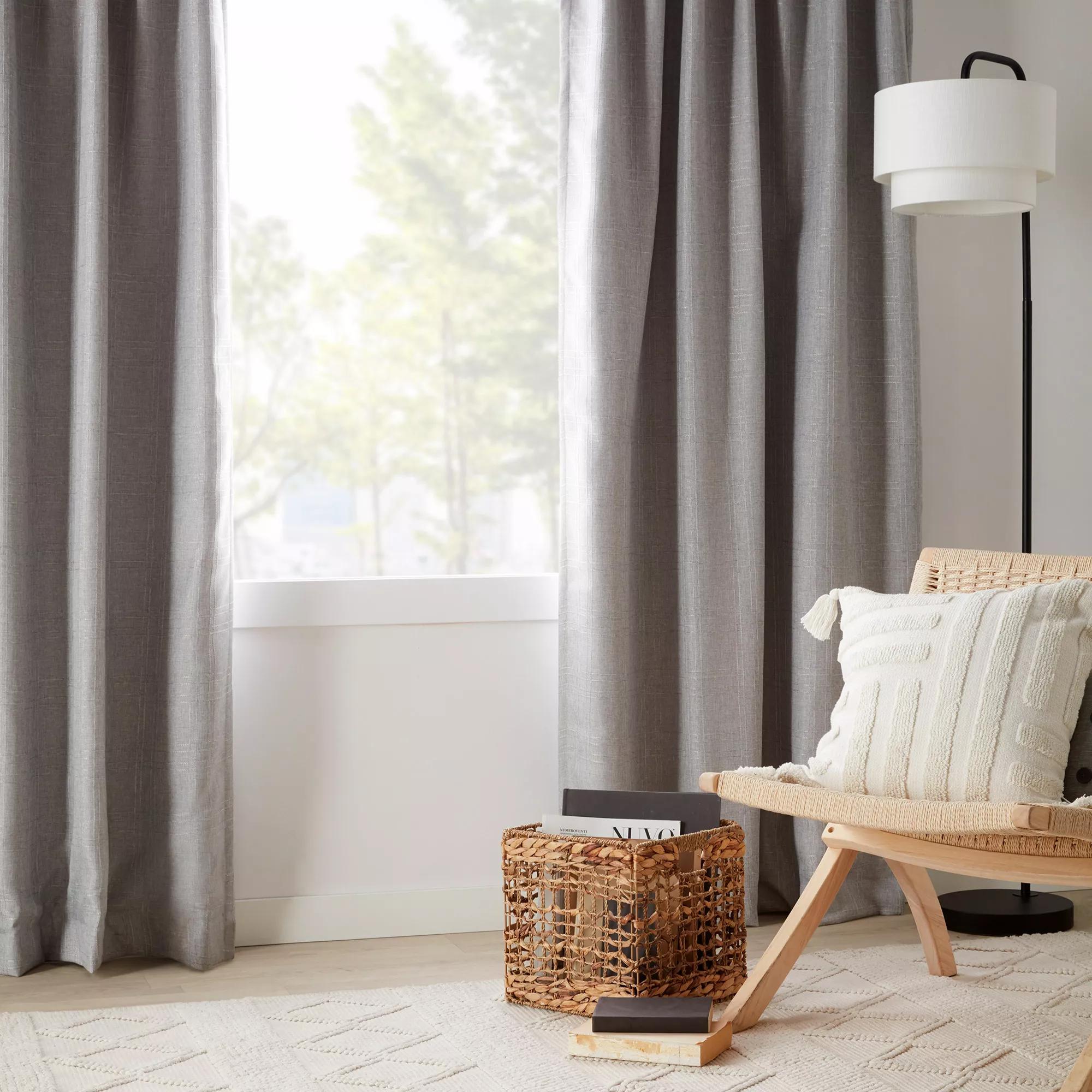 Grey Mullins Blackout Back-Tab Curtain