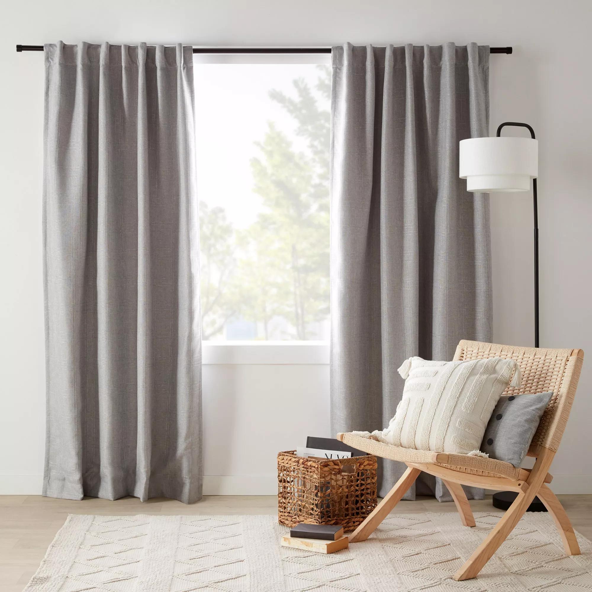 Grey Mullins Blackout Back-Tab Curtain