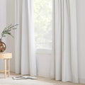 White Chita Back Tab Blackout Curtain