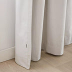 White Chita Back Tab Blackout Curtain
