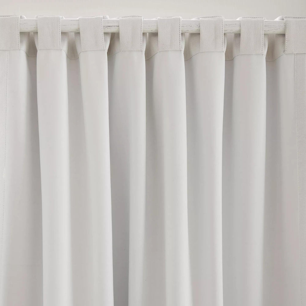 White Chita Back Tab Blackout Curtain