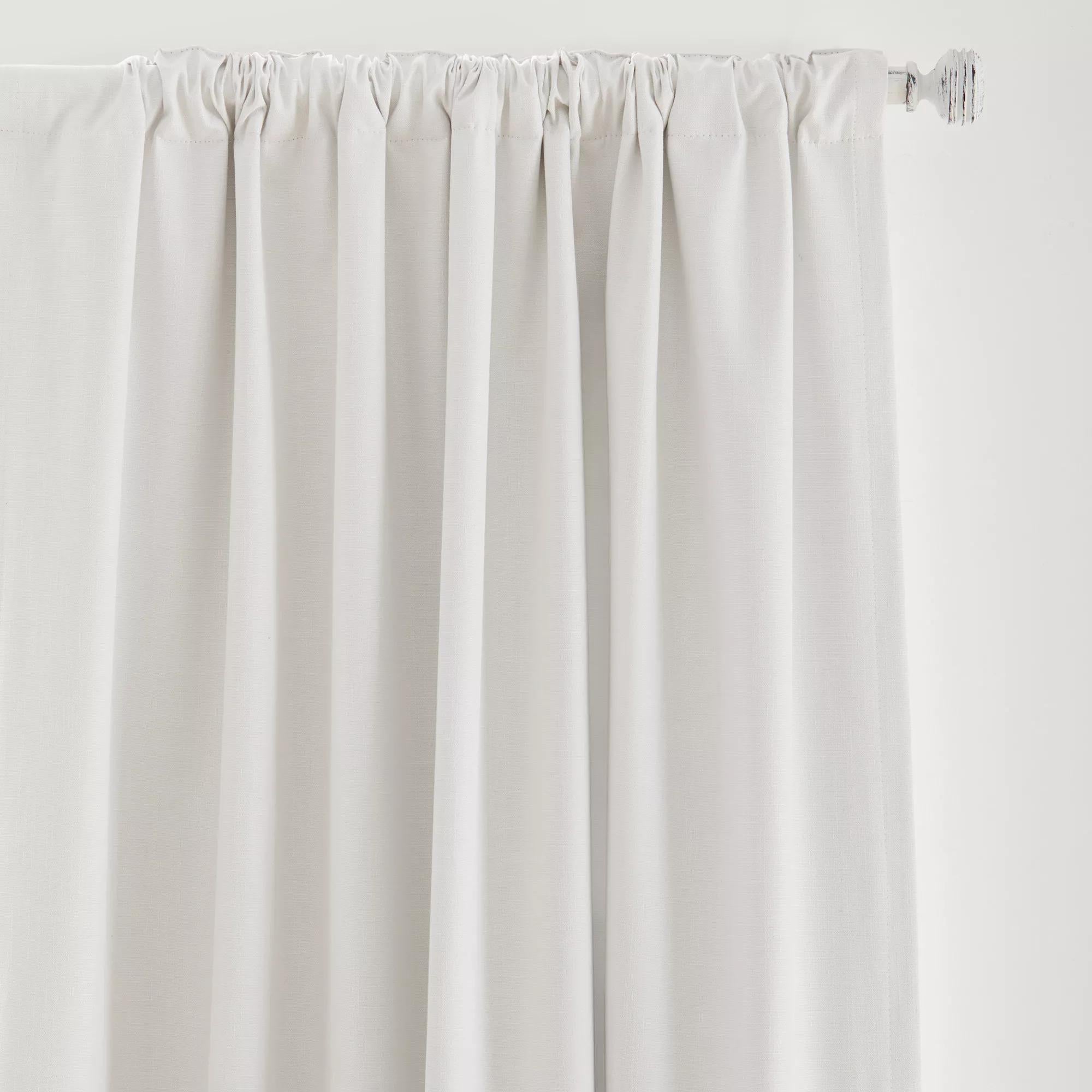 White Chita Back Tab Blackout Curtain