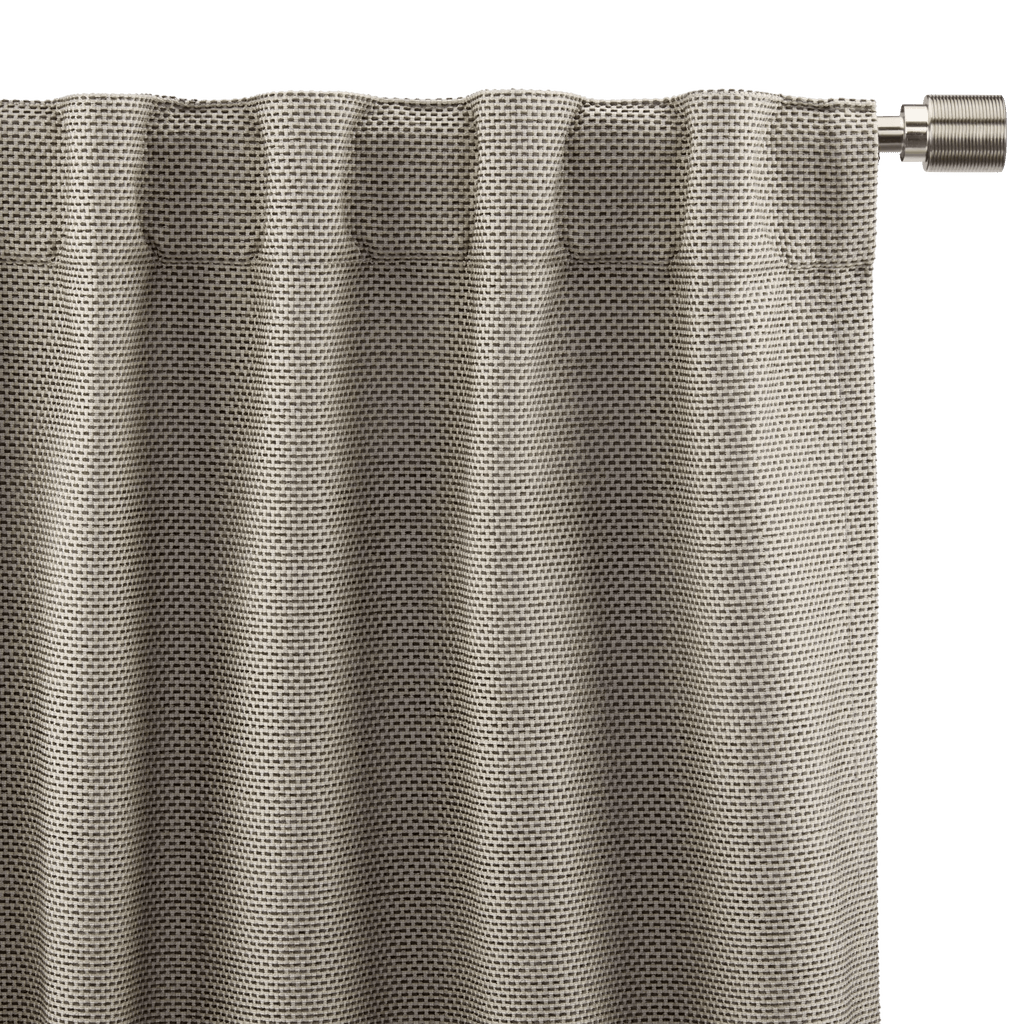 Grey Ortega Blackout Back-Tab Curtain