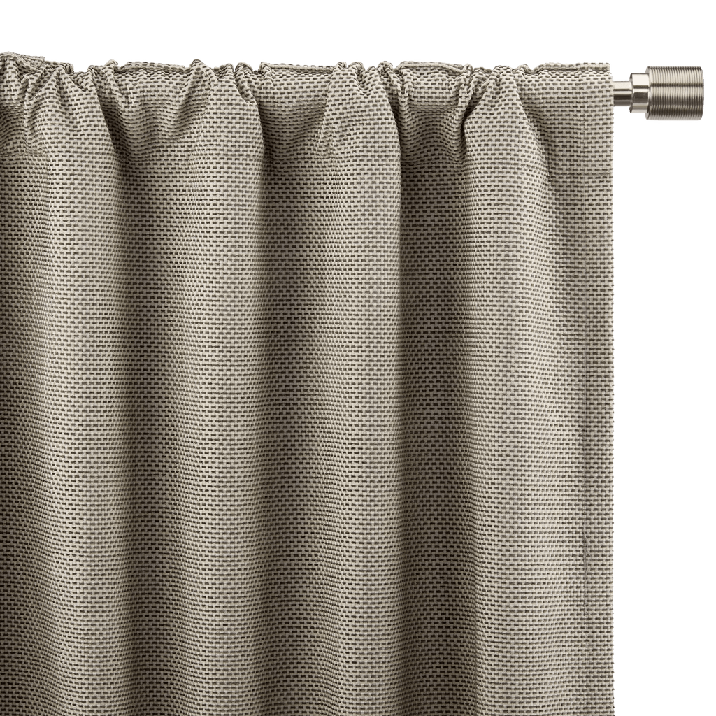 Grey Ortega Blackout Back-Tab Curtain