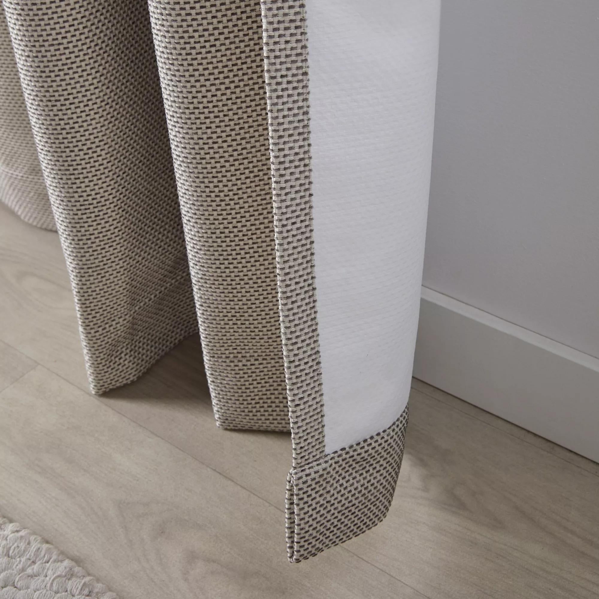 Grey Ortega Blackout Back-Tab Curtain