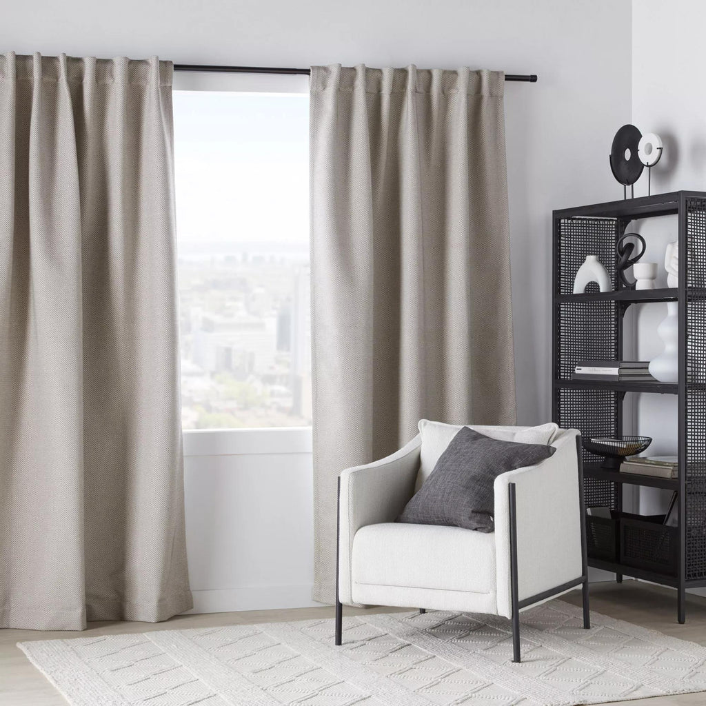 Grey Ortega Blackout Back-Tab Curtain