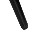 Black Faux Leather and Black Metal Chair