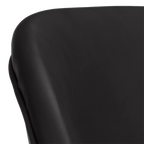 Black Faux Leather and Black Metal Chair