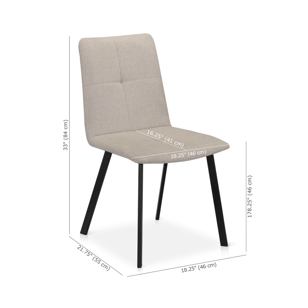 Fabric and Metal Dining Chair