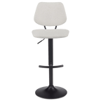 Fabric and Metal Adjustable Counter Stool