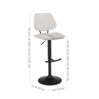 Fabric and Metal Adjustable Counter Stool