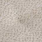 Fabric and Black Metal Bench