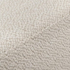 Fabric and Black Metal Bench