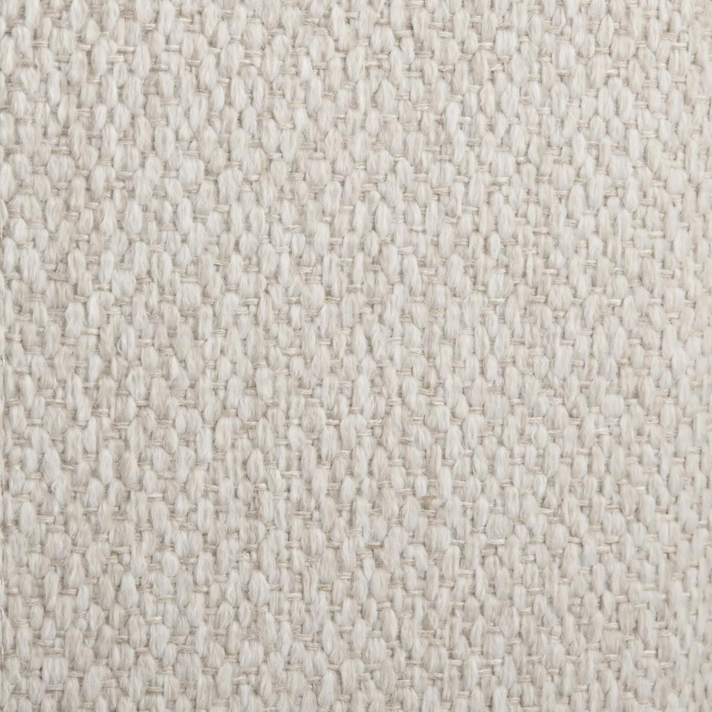 Fabric and Black Metal Bench