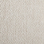 Fabric and Black Metal Bench