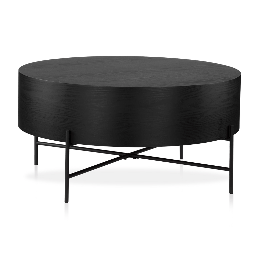 Veneer and Metal Coffee Table