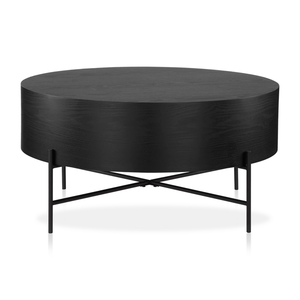 Veneer and Metal Coffee Table