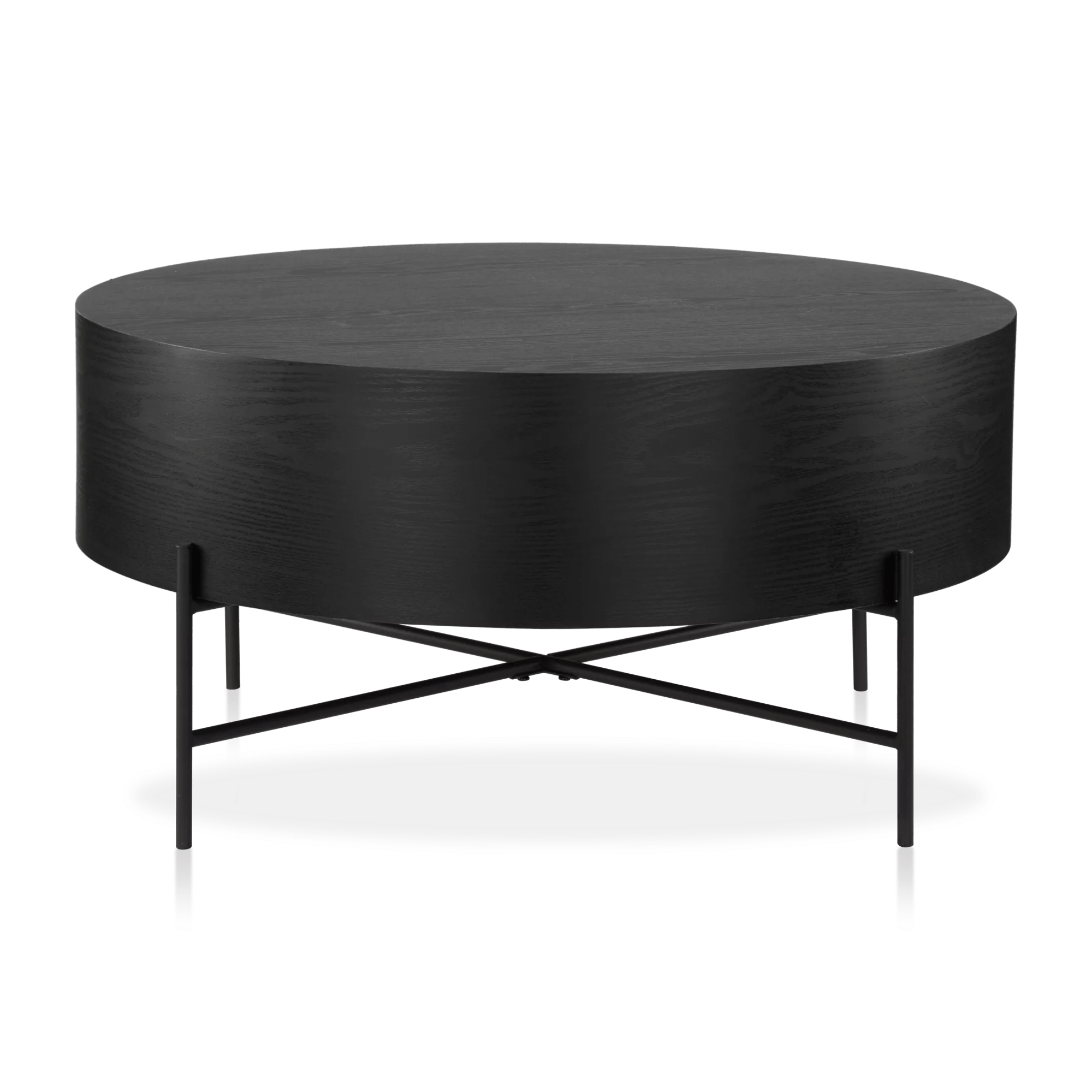 Veneer and Metal Coffee Table