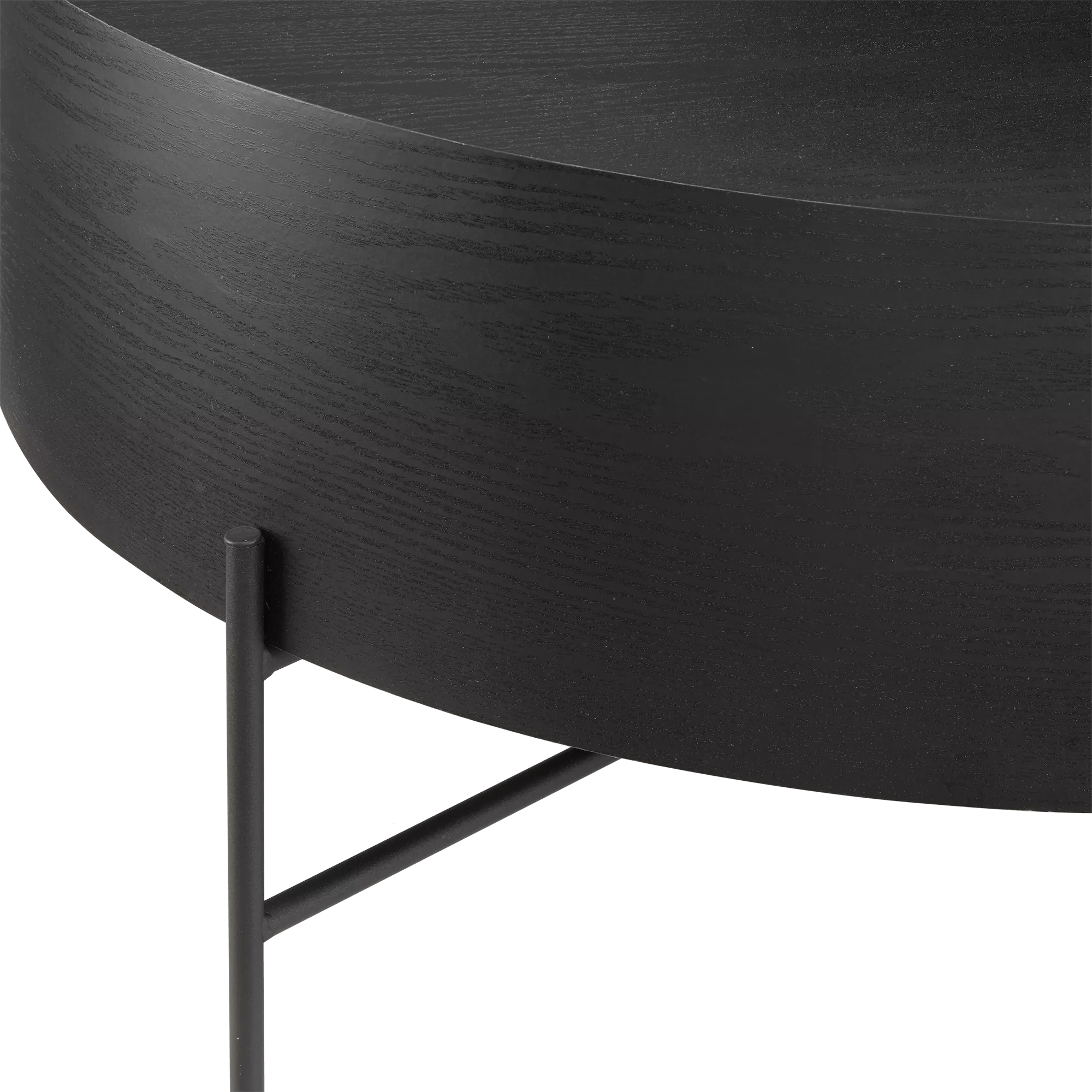 Veneer and Metal Coffee Table