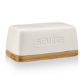 Ceramic & Wood Butter Dish