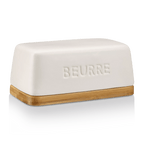 Ceramic & Wood Butter Dish