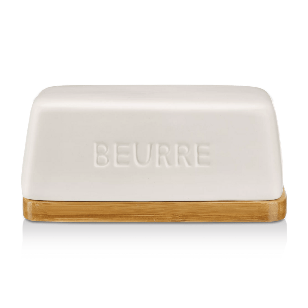 Ceramic & Wood Butter Dish