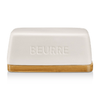 Ceramic & Wood Butter Dish
