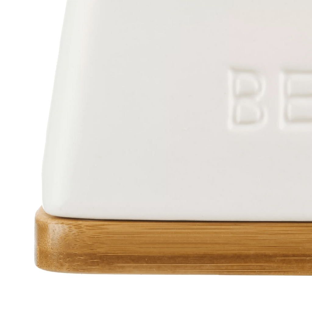 Ceramic & Wood Butter Dish