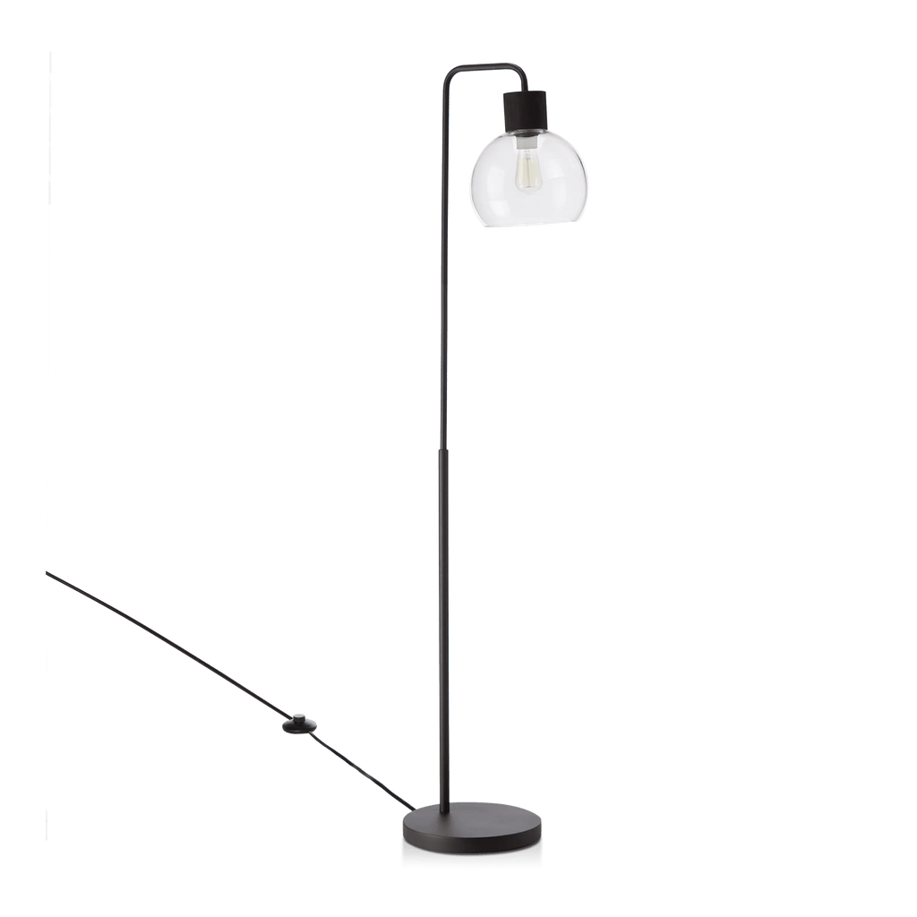 Metal and Glass Floor Lamp