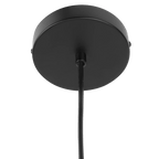 Round Glass and Wood Ceiling Lamp