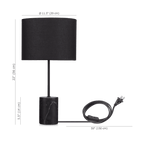 Table Lamp with Marble Base