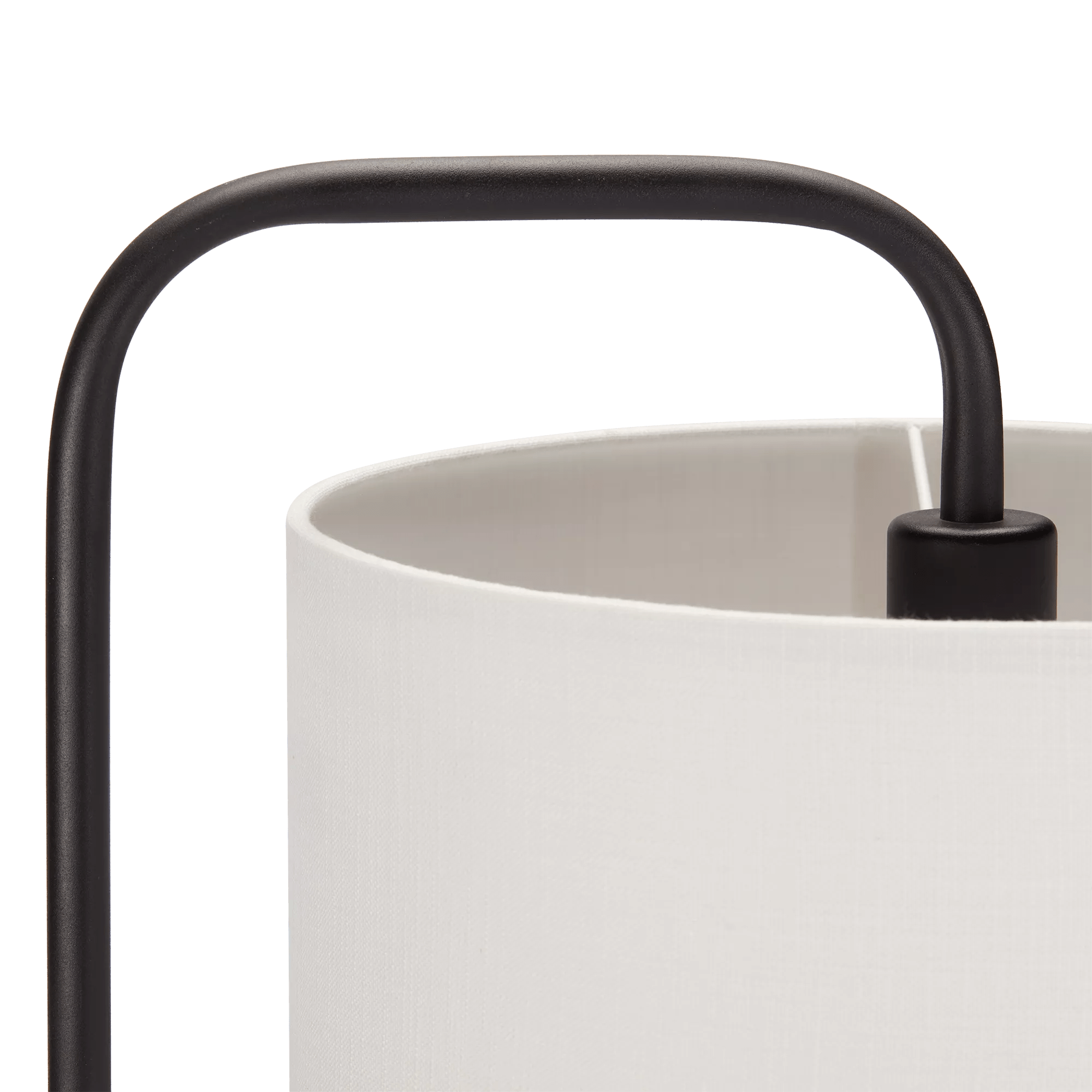 Metal Floor Lamp with White Shade