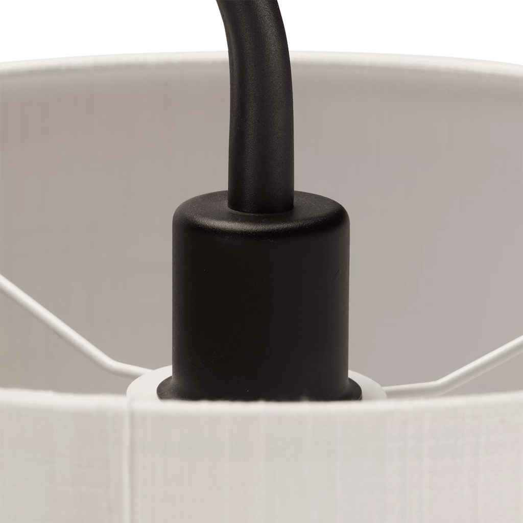 Metal Floor Lamp with White Shade