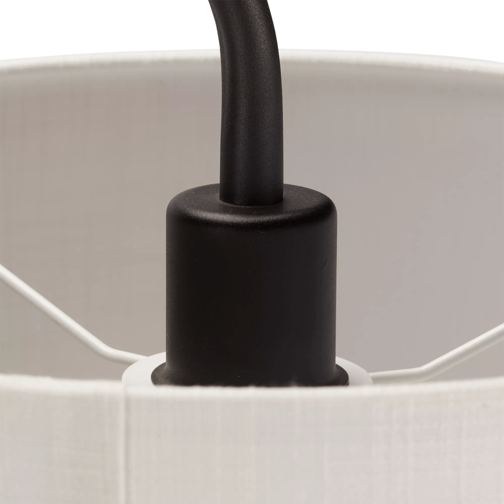 Metal Floor Lamp with White Shade